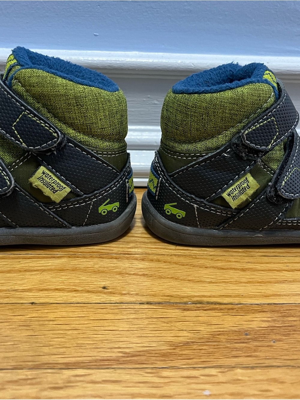 See Kai Run Atlas Green & Navy Waterproof Kids Boots